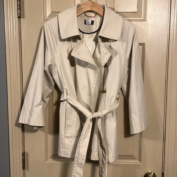 J. Crew Sadie Trench Coat Cropped Tan Size 8 - Picture 6 of 13